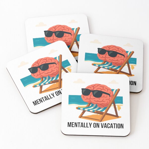 Item preview, Logotipo divertido de Mentally On Vacation designed and sold by logowannawear.