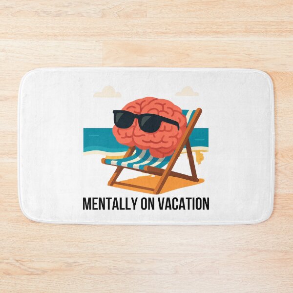 Item preview, Mentally On Vacation Funny Logo designed and sold by logowannawear.