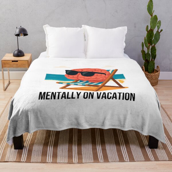 Item preview, Mentally On Vacation Funny Logo designed and sold by logowannawear.