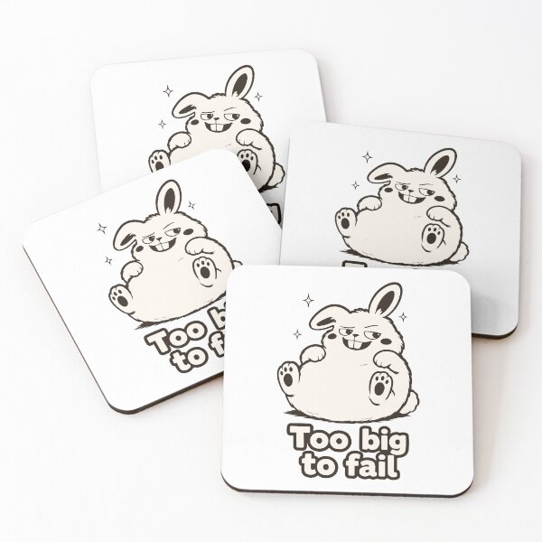 Item preview, Too Big To Fail Bunny. Unstoppable Comfort. Chonky Rabbit Meme Art. designed and sold by MalisoStickers.