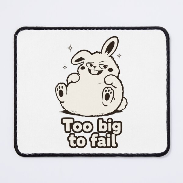 Item preview, Too Big To Fail Bunny. Unstoppable Comfort. Chonky Rabbit Meme Art. designed and sold by MalisoStickers.