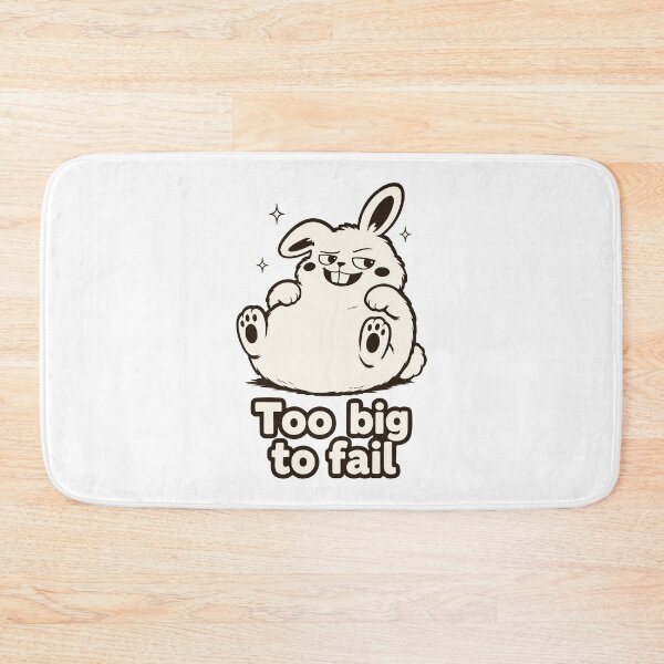 Item preview, Too Big To Fail Bunny. Unstoppable Comfort. Chonky Rabbit Meme Art. designed and sold by MalisoStickers.