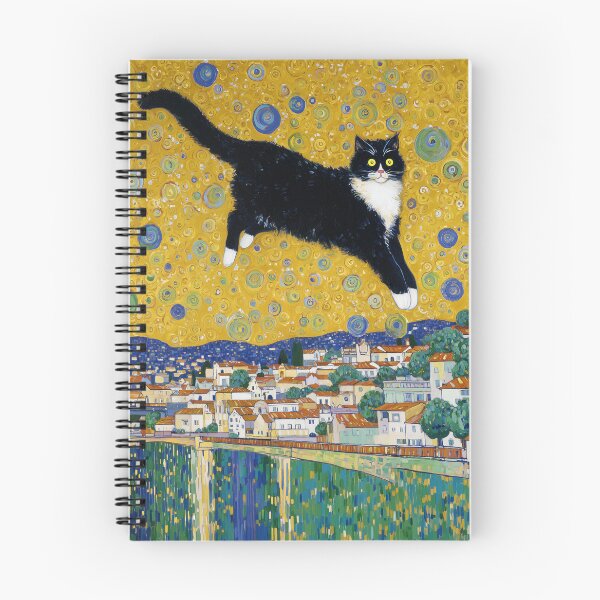 Item preview, Floating Cat Over Vibrant Town designed and sold by lautir.