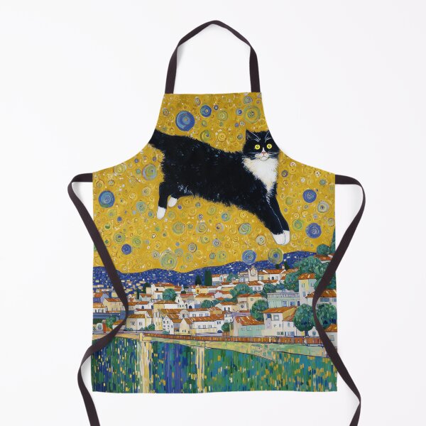 Item preview, Floating Cat Over Vibrant Town designed and sold by lautir.