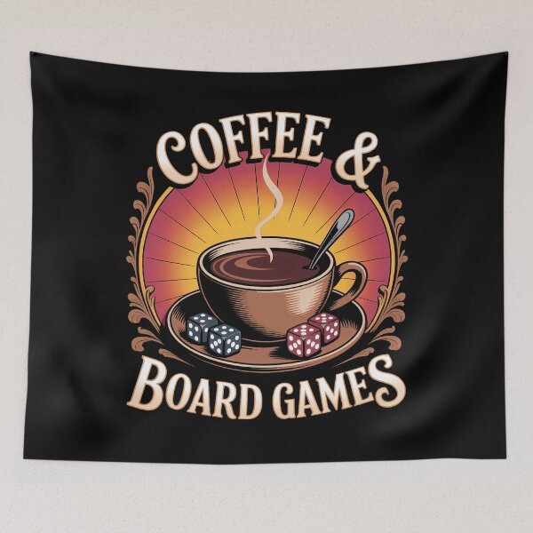 Item preview, Coffee and Board Games Board Game Night designed and sold by SapfireStuArt.