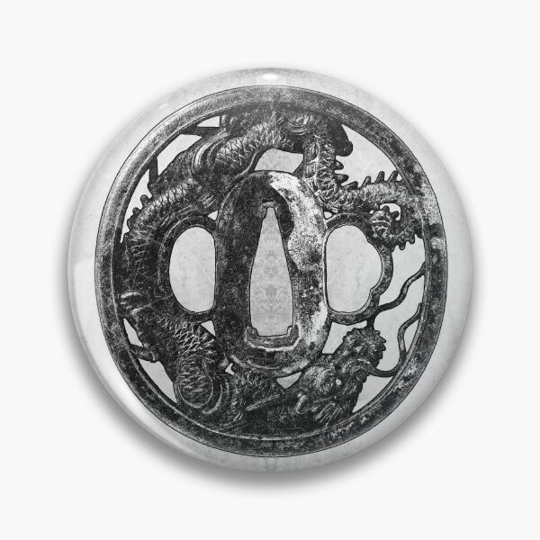 Item preview,  Iron Dragon Tsuba Japanese Katana Sword Guard designed and sold by Ghoul Enterprises.