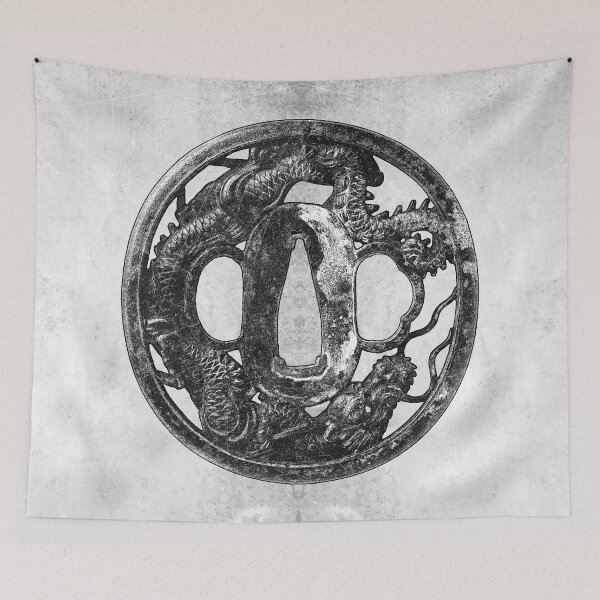 Item preview,  Iron Dragon Tsuba Japanese Katana Sword Guard designed and sold by Ghoul Enterprises.