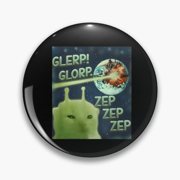 Item preview, Glerp Glorp Funny Alien Cat Meme designed and sold by kashiart.