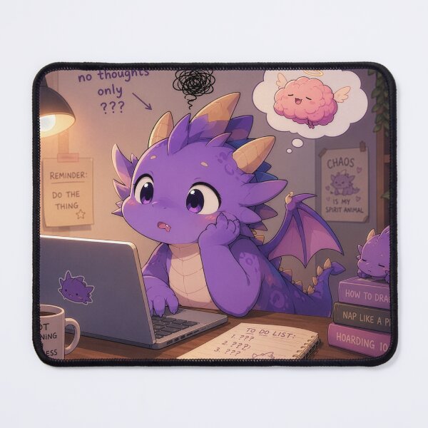 Item preview, Brain Not Braining Today – Funny Cute Dragon Laptop Humor Gift designed and sold by StillWildink.