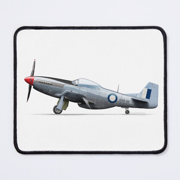 Item preview, NORTH AMERICAN AVIATION P-51 MUSTANG A68-118 VH-AGJ ECLAT designed and sold by Grubby Fingers Aircraft Illustration.