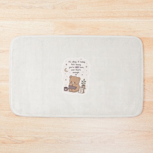 Item preview, It’s Okay If Today Felt Heavy Sticker – Sad Cozy Bear Aesthetic designed and sold by Digital_products_0111.