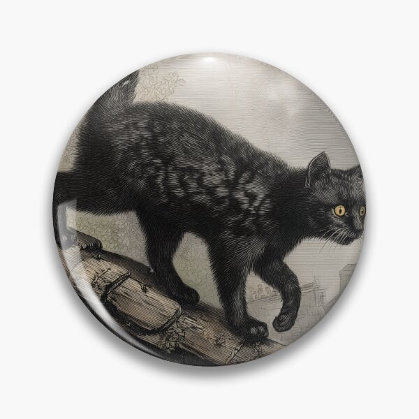 Item preview, Black Cat on Rooftop designed and sold by lautir.