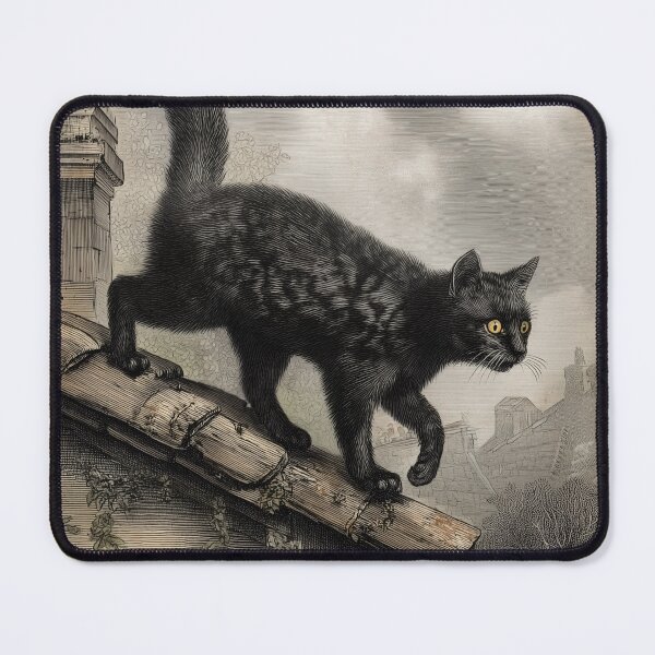 Item preview, Black Cat on Rooftop designed and sold by lautir.
