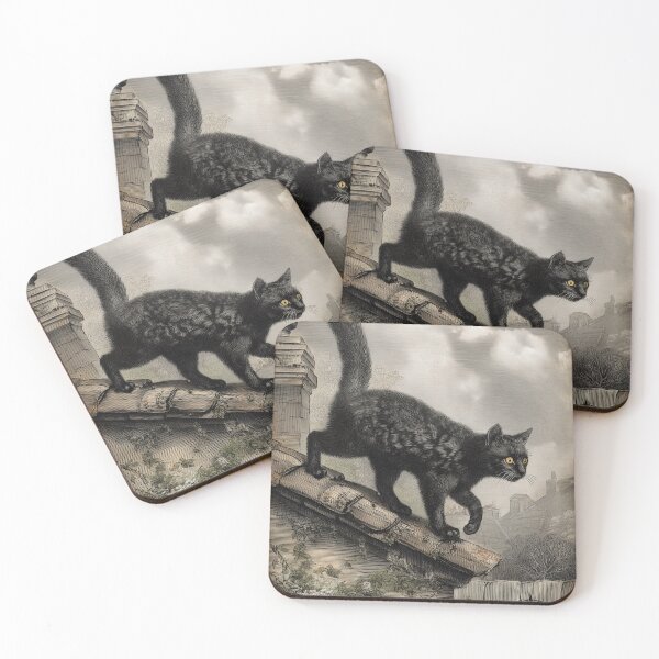 Item preview, Black Cat on Rooftop designed and sold by lautir.