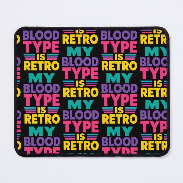 Item preview, My Blood Type Is Retro Funny Vintage Style Design designed and sold by TeeTimeTreasure.