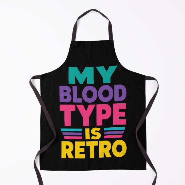 Item preview, My Blood Type Is Retro Funny Vintage Style Design designed and sold by TeeTimeTreasure.