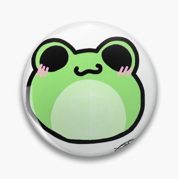 Item preview, Cute Blushing Frog Character Art designed and sold by JustBee-CauseStudio.