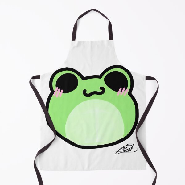 Item preview, Cute Blushing Frog Character Art designed and sold by JustBee-CauseStudio.