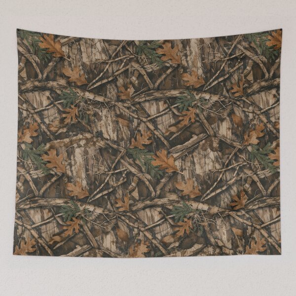 Item preview, Realistic Forest Camo - Woodland Tree Bark and Oak Leaf Pattern designed and sold by myforestfog.