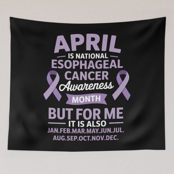 Item preview, Esophageal Cancer April Is National Cancer Awareness Month but for me Purple Ribbon designed and sold by SapfireStuArt.
