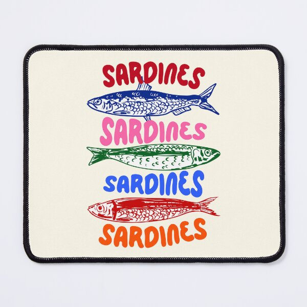Item preview, Colorful Sardines Illustration Coastal Mediterranean Seafood designed and sold by MaiZephyr.