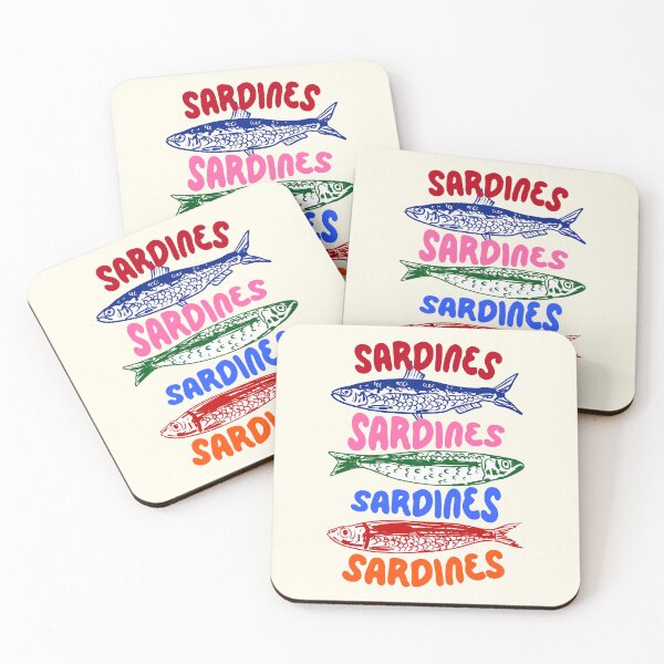 Item preview, Colorful Sardines Illustration Coastal Mediterranean Seafood designed and sold by MaiZephyr.