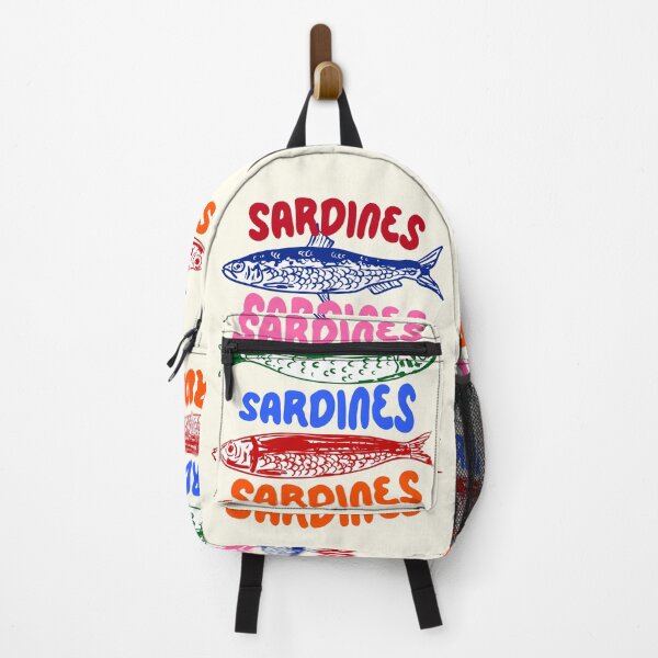 Item preview, Colorful Sardines Illustration Coastal Mediterranean Seafood designed and sold by MaiZephyr.