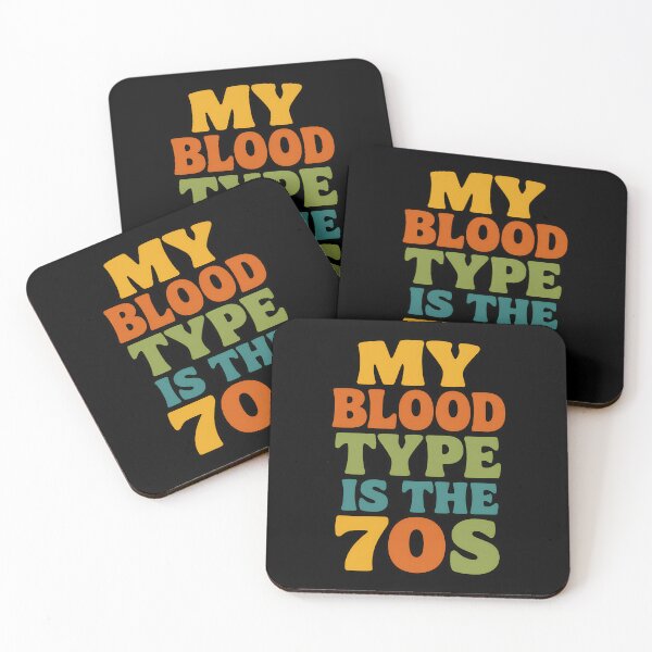 Item preview, My Blood Type Is The 70s Retro Vintage Design designed and sold by TeeTimeTreasure.