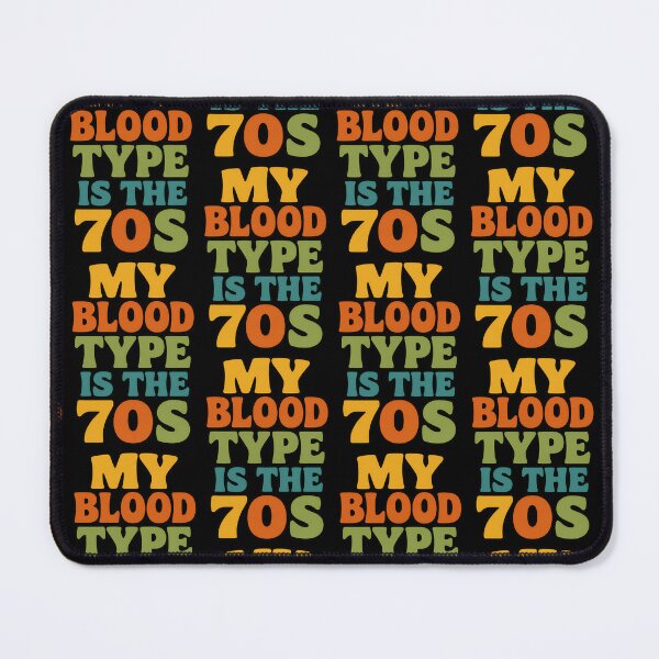 Item preview, My Blood Type Is The 70s Retro Vintage Design designed and sold by TeeTimeTreasure.