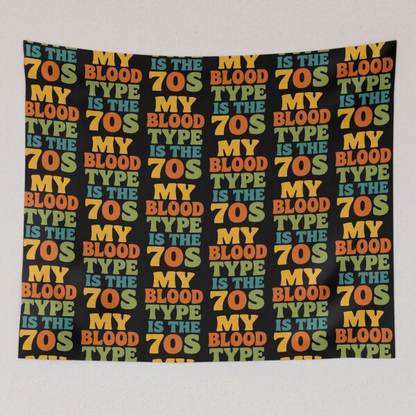 Item preview, My Blood Type Is The 70s Retro Vintage Design designed and sold by TeeTimeTreasure.