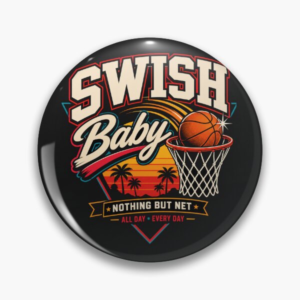 Item preview, Swish Baby Nothing But Net Basketball designed and sold by curiouschimp.