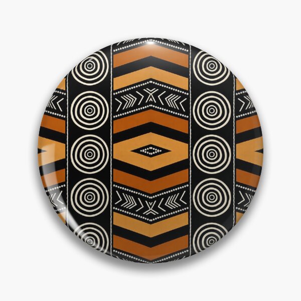Item preview, African Mudcloth Pattern - Tribal Geometric Terracotta and Black Art designed and sold by myforestfog.