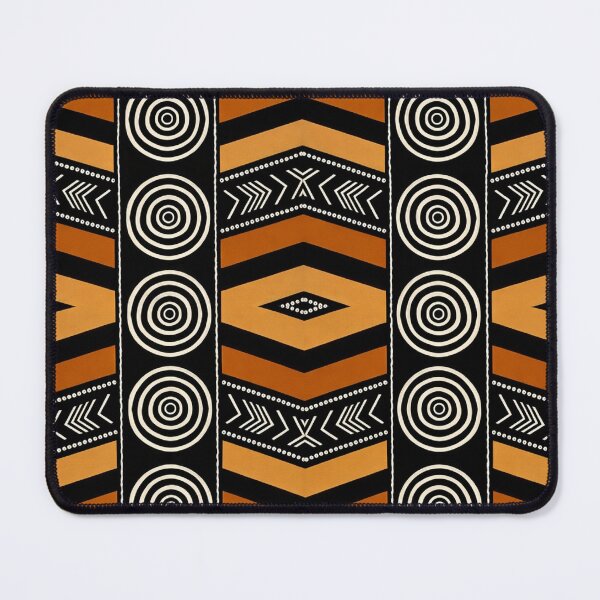 Item preview, African Mudcloth Pattern - Tribal Geometric Terracotta and Black Art designed and sold by myforestfog.