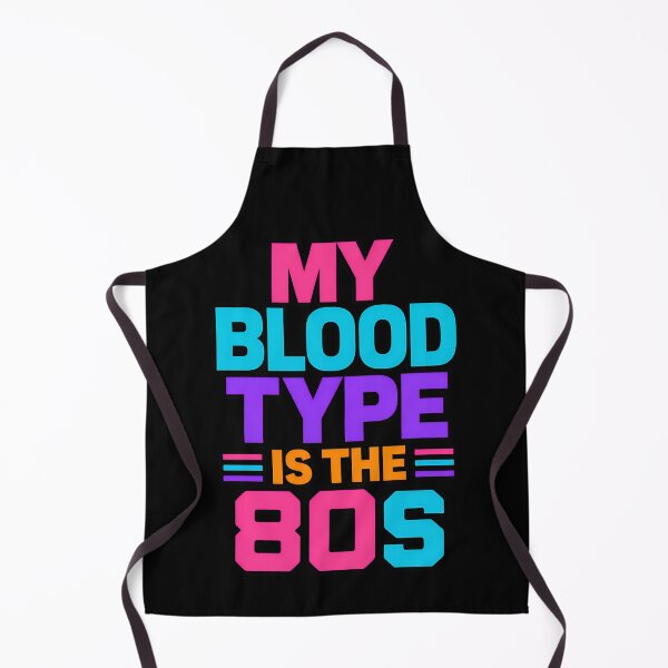 Item preview, My Blood Type Is The 80s Retro Neon Vintage Design designed and sold by TeeTimeTreasure.