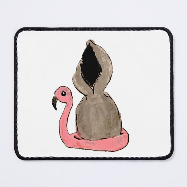 Item preview, Grim Reaper with Flamingo Pool Floaty designed and sold by abby4doodles.