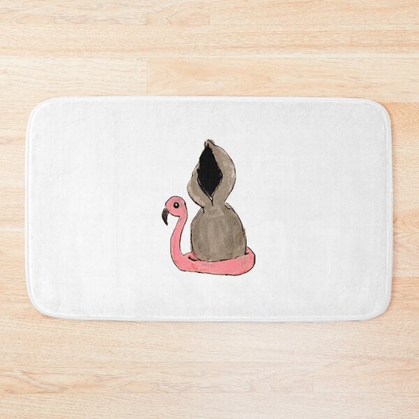 Item preview, Grim Reaper with Flamingo Pool Floaty designed and sold by abby4doodles.