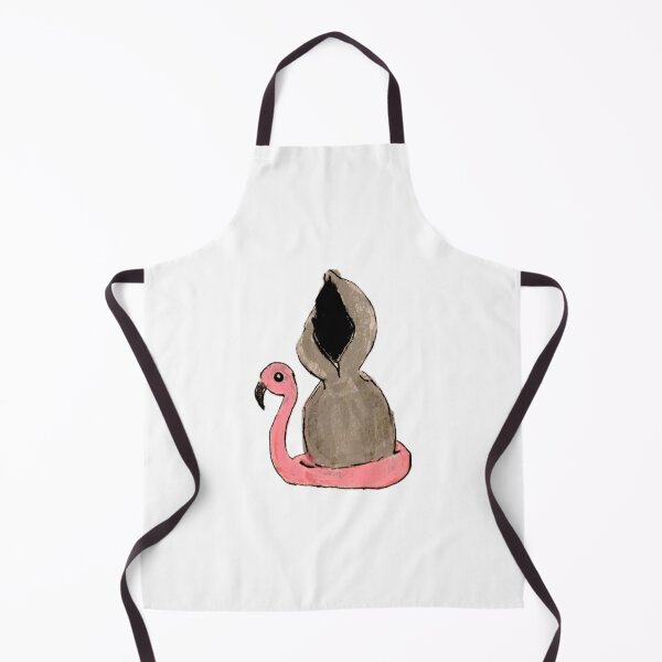 Item preview, Grim Reaper with Flamingo Pool Floaty designed and sold by abby4doodles.