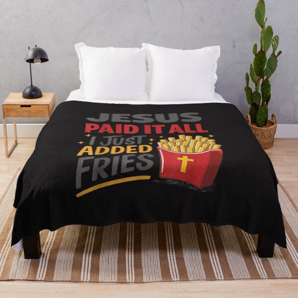 Item preview, Jesus Paid It All I Just Added Fries Funny Christian Humor Design designed and sold by kiralynstration.
