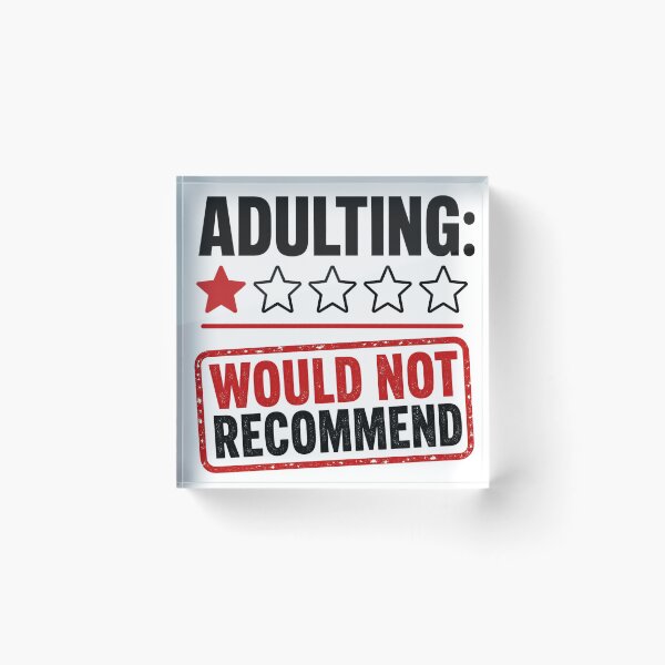 Item preview, Adulting Would Not Recommend - Funny 1 Star Review Tee designed and sold by lexiangelus93.