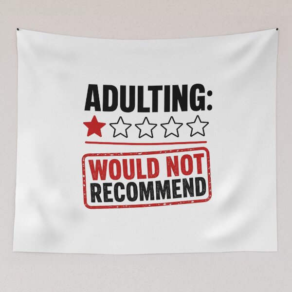 Item preview, Adulting Would Not Recommend - Funny 1 Star Review Tee designed and sold by lexiangelus93.