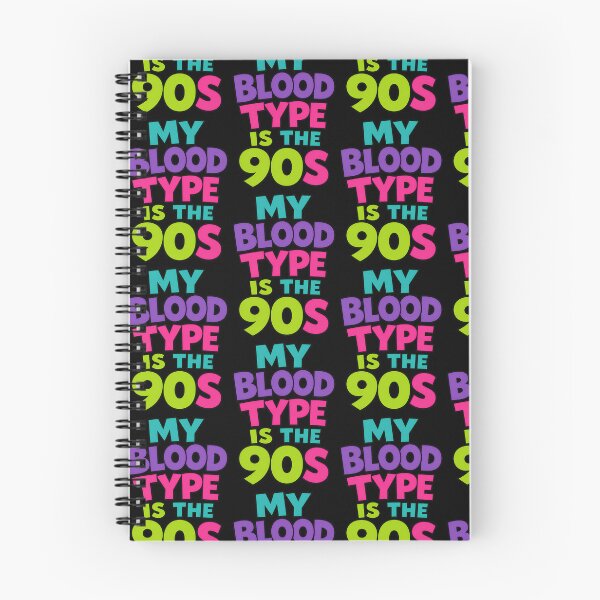 Item preview, My Blood Type Is The 90s Neon Retro Vintage Design designed and sold by TeeTimeTreasure.