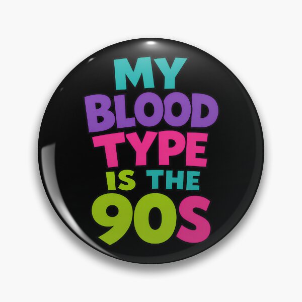 Item preview, My Blood Type Is The 90s Neon Retro Vintage Design designed and sold by TeeTimeTreasure.
