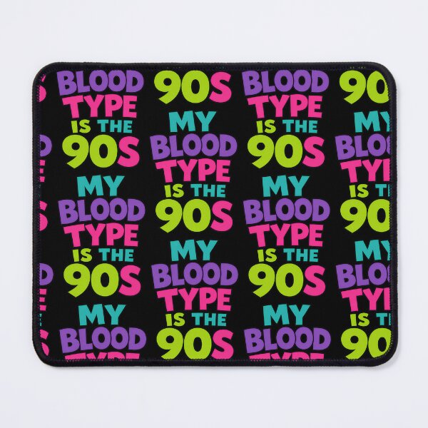Item preview, My Blood Type Is The 90s Neon Retro Vintage Design designed and sold by TeeTimeTreasure.