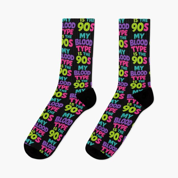Item preview, My Blood Type Is The 90s Neon Retro Vintage Design designed and sold by TeeTimeTreasure.