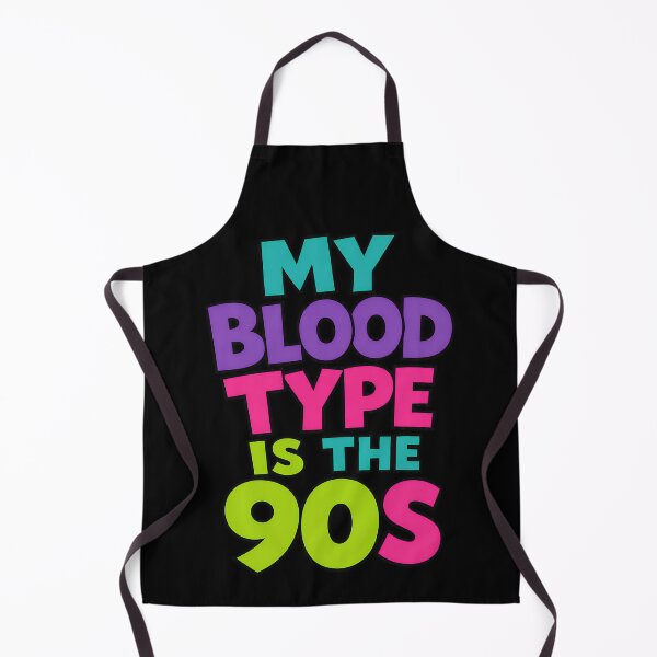 Item preview, My Blood Type Is The 90s Neon Retro Vintage Design designed and sold by TeeTimeTreasure.