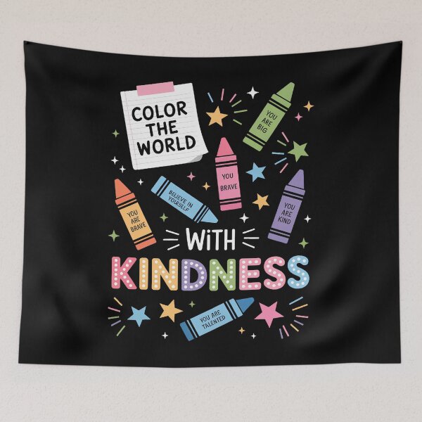 Item preview, Color The World with Kindness Crayon Positivity Teacher designed and sold by SapfireStuArt.