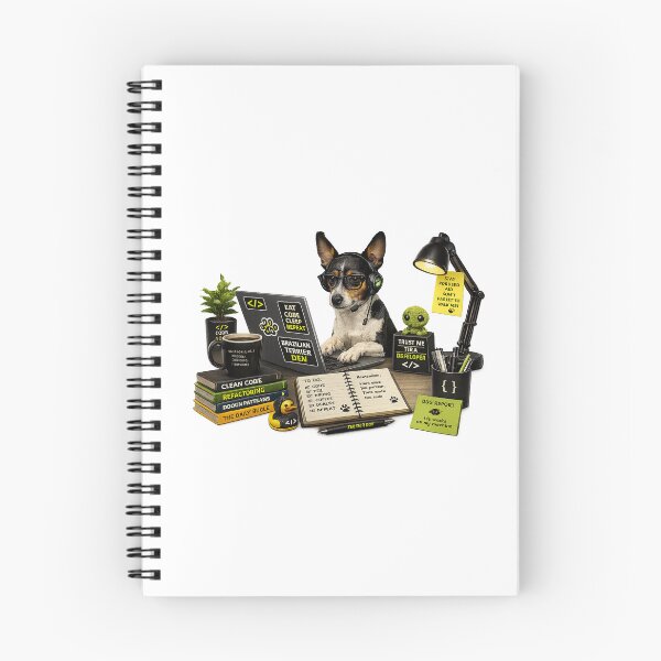 Item preview, Brazilian Terrier Coding Dog – Realistic Programmer Puppy designed and sold by YamiSociety.