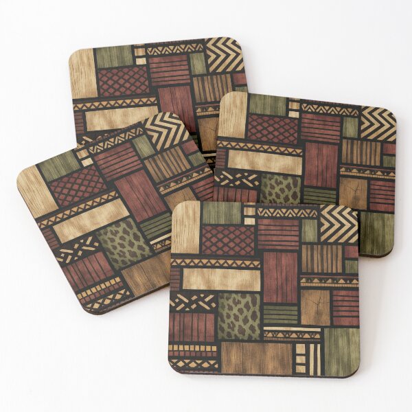 Item preview, African Safari Patchwork - Tribal Geometric and Animal Print Pattern designed and sold by myforestfog.