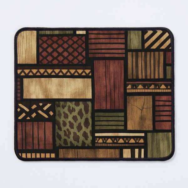 Item preview, African Safari Patchwork - Tribal Geometric and Animal Print Pattern designed and sold by myforestfog.