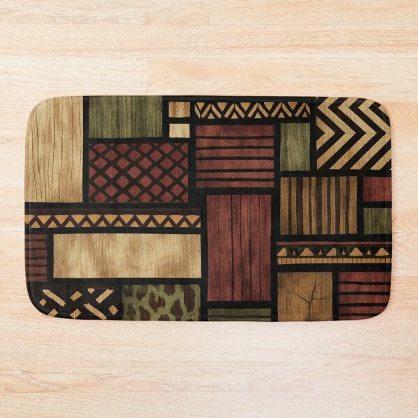 Item preview, African Safari Patchwork - Tribal Geometric and Animal Print Pattern designed and sold by myforestfog.